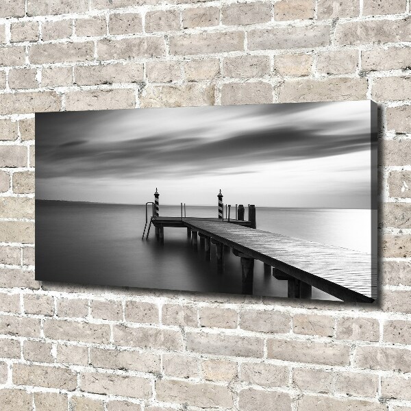 Canvas wall art Pier by the lake