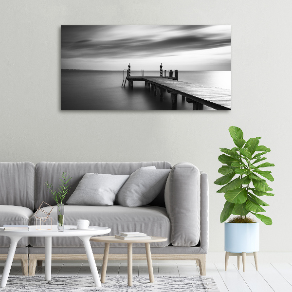 Canvas wall art Pier by the lake