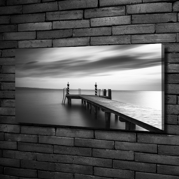 Canvas wall art Pier by the lake