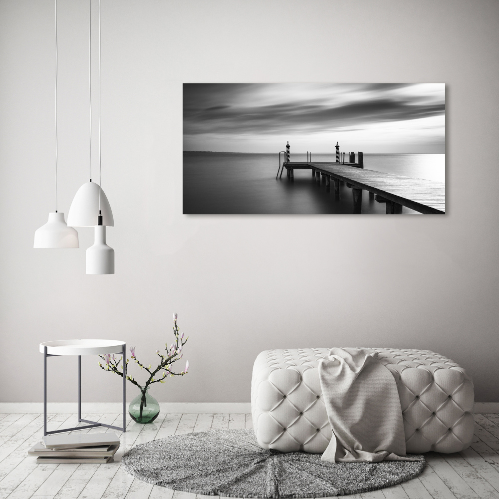 Canvas wall art Pier by the lake