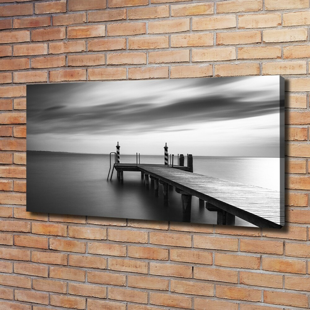 Canvas wall art Pier by the lake