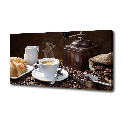 Canvas wall art Croissants and coffee