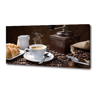 Canvas wall art Croissants and coffee