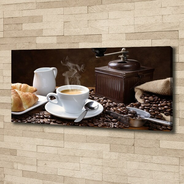 Canvas wall art Croissants and coffee