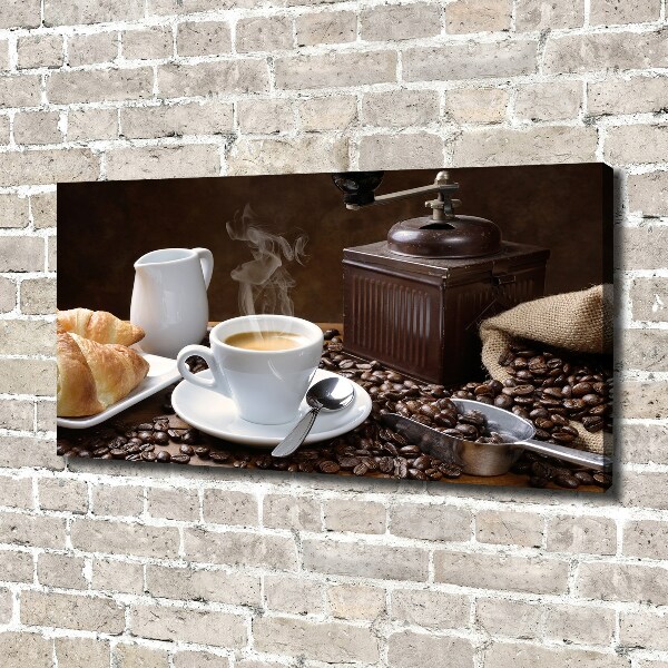 Canvas wall art Croissants and coffee