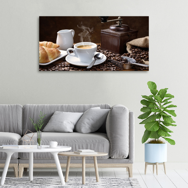 Canvas wall art Croissants and coffee