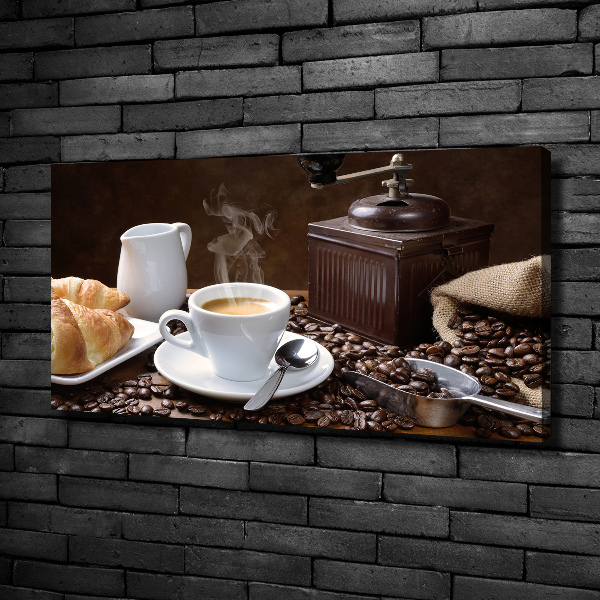 Canvas wall art Croissants and coffee