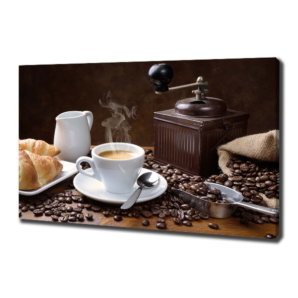 Canvas wall art Croissants and coffee