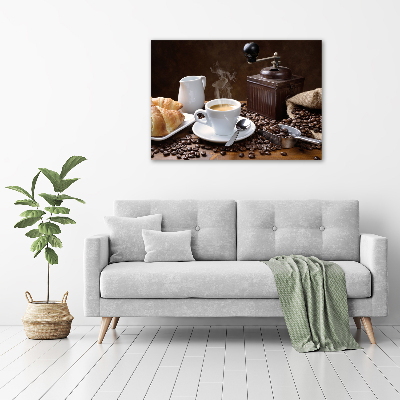 Canvas wall art Croissants and coffee