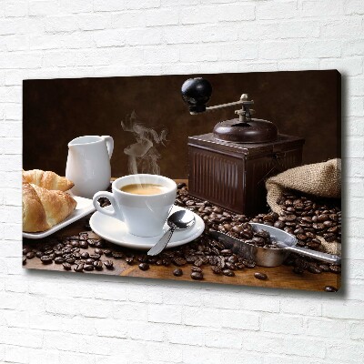 Canvas wall art Croissants and coffee