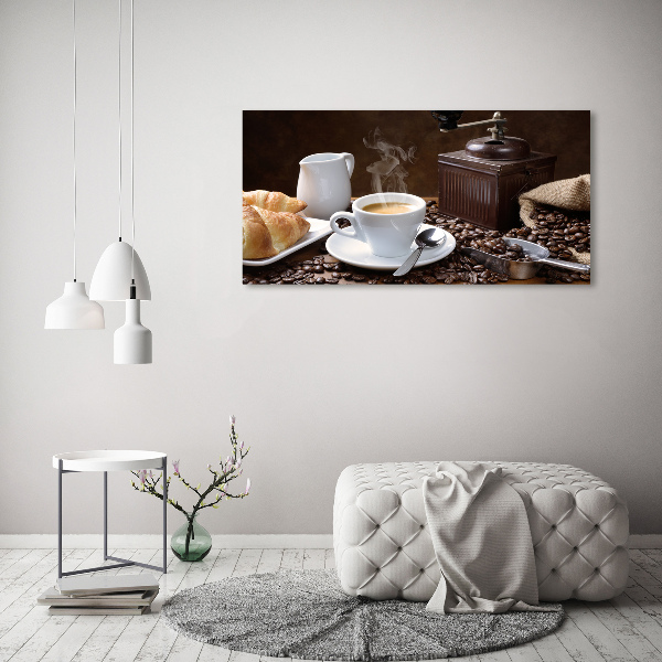 Canvas wall art Croissants and coffee