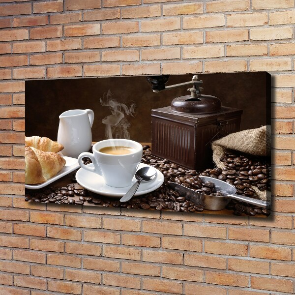 Canvas wall art Croissants and coffee