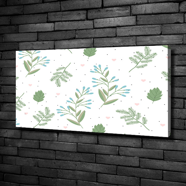 Canvas wall art Leaves