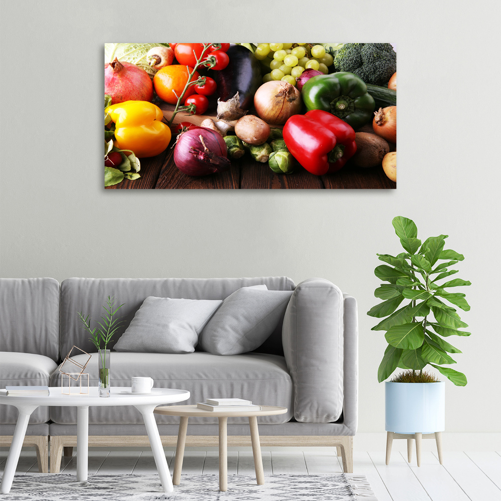 Canvas wall art Vegetables and fruits