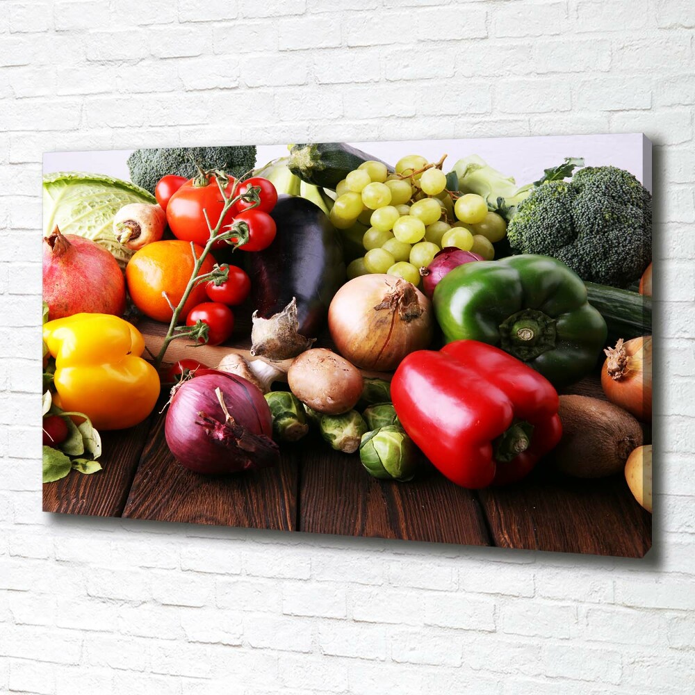 Canvas wall art Vegetables and fruits