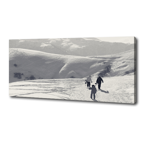 Canvas wall art Skiers