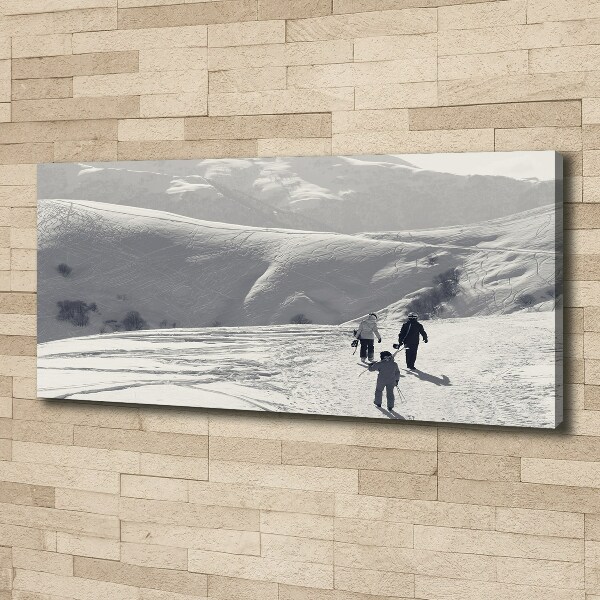 Canvas wall art Skiers