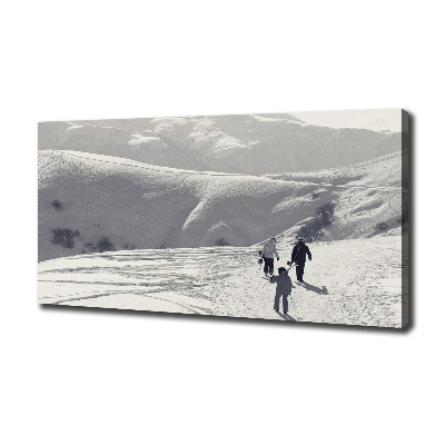 Canvas wall art Skiers