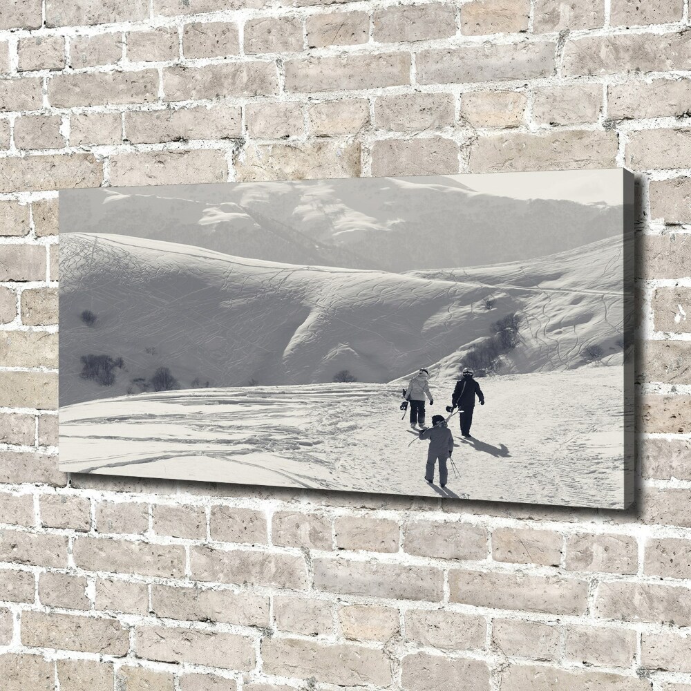 Canvas wall art Skiers