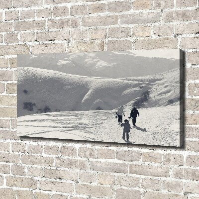 Canvas wall art Skiers