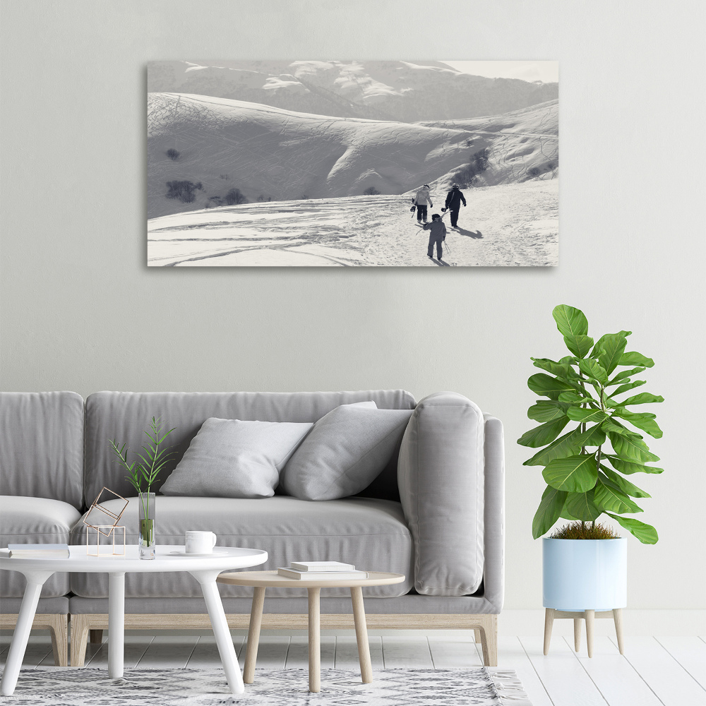 Canvas wall art Skiers