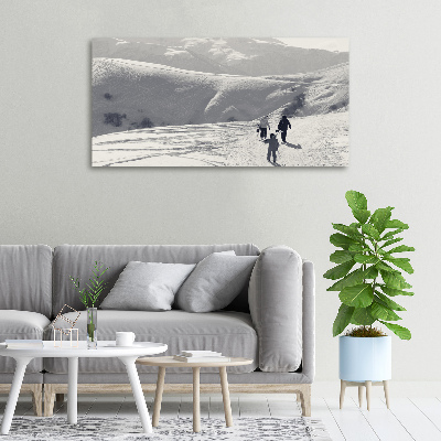 Canvas wall art Skiers