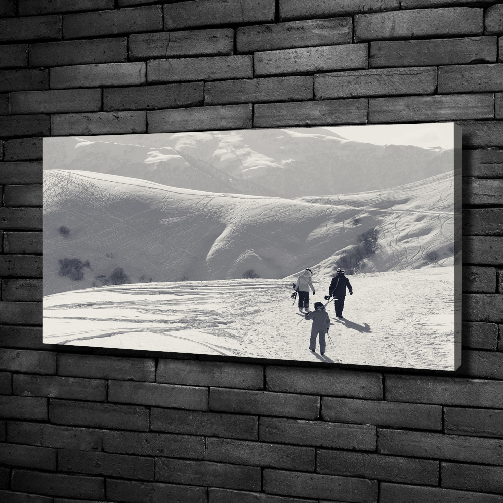 Canvas wall art Skiers