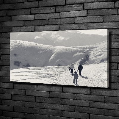 Canvas wall art Skiers