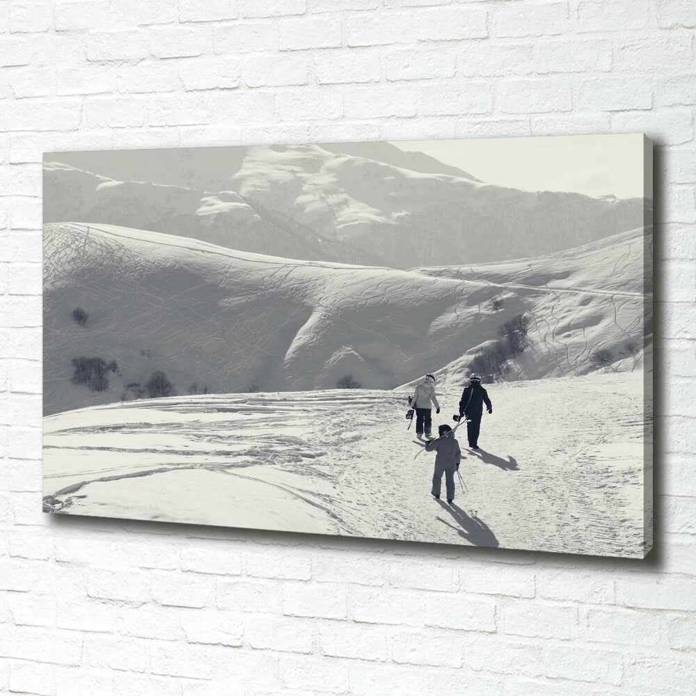 Canvas wall art Skiers