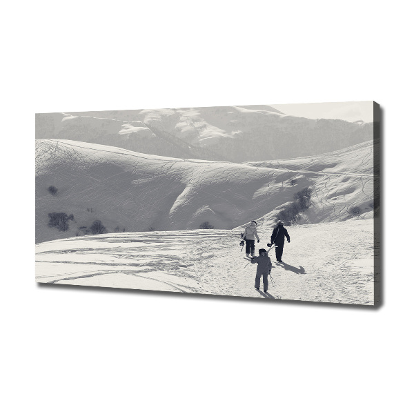 Canvas wall art Skiers