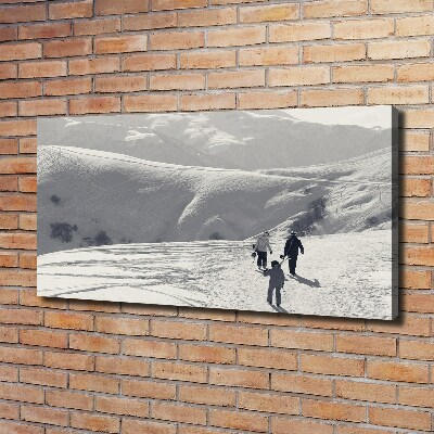 Canvas wall art Skiers