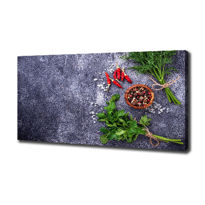 Canvas wall art Herbs and spices