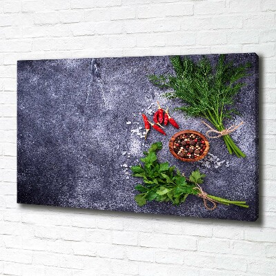 Canvas wall art Herbs and spices