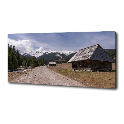 Canvas wall art House in mountains