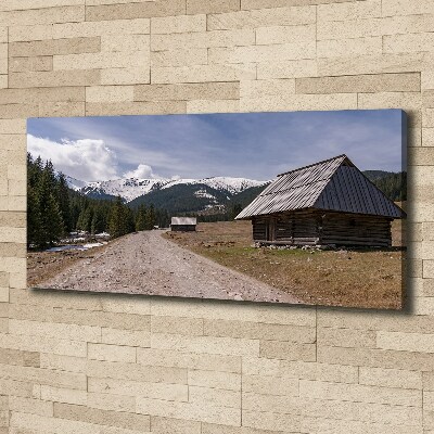 Canvas wall art House in mountains