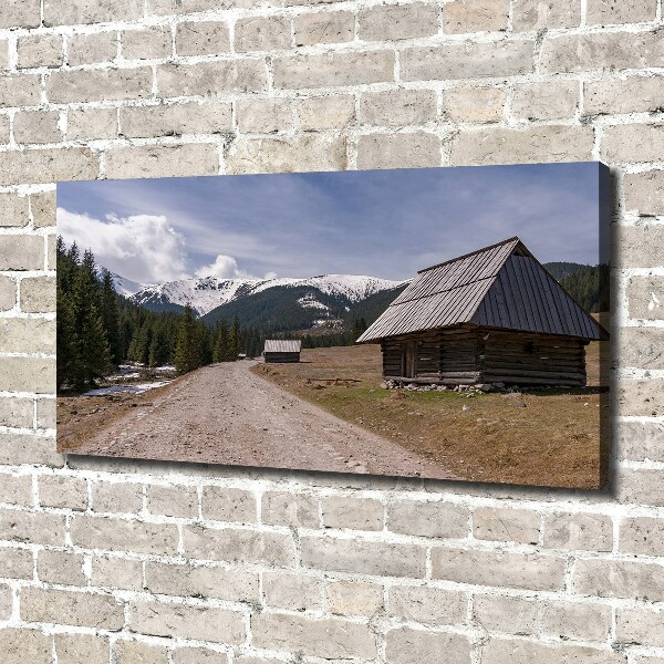 Canvas wall art House in mountains