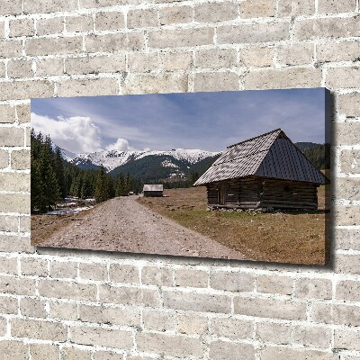 Canvas wall art House in mountains