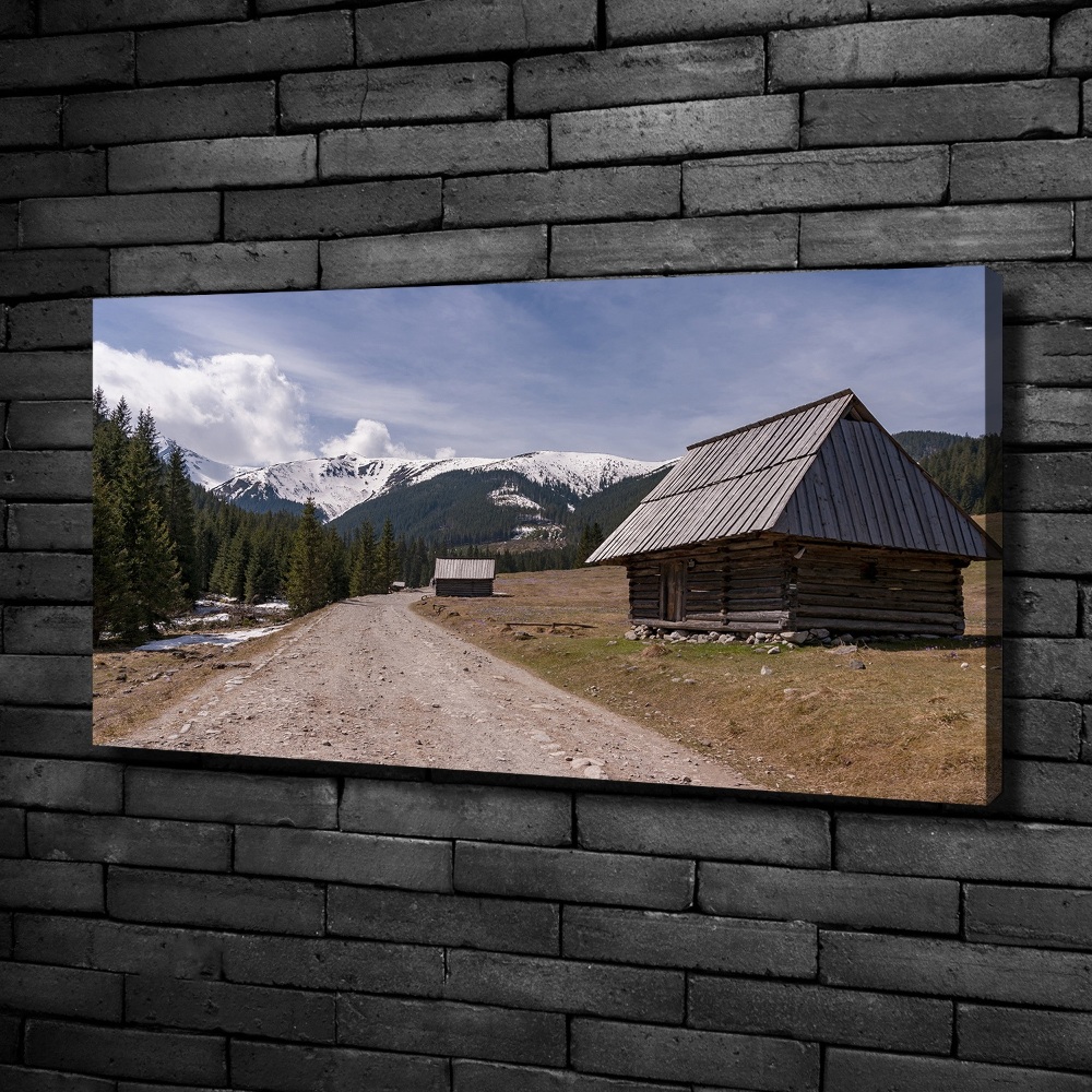 Canvas wall art House in mountains