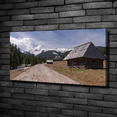 Canvas wall art House in mountains