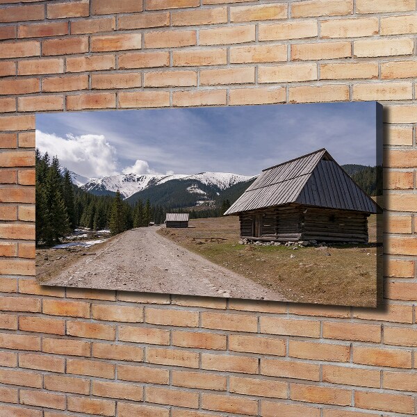 Canvas wall art House in mountains