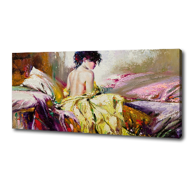 Canvas wall art Half -naked woman