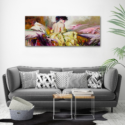 Canvas wall art Half -naked woman