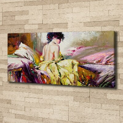 Canvas wall art Half -naked woman