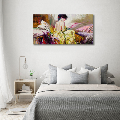 Canvas wall art Half -naked woman