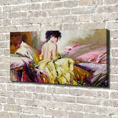 Canvas wall art Half -naked woman