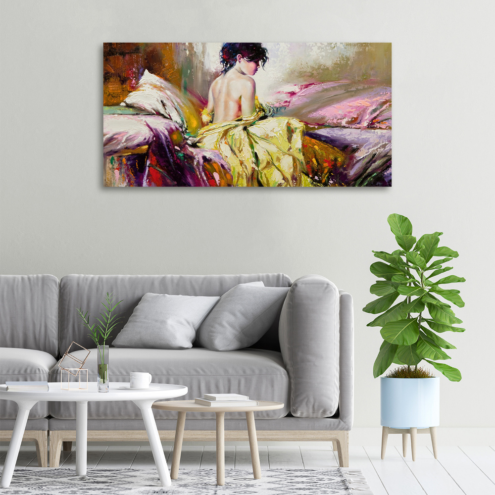 Canvas wall art Half -naked woman