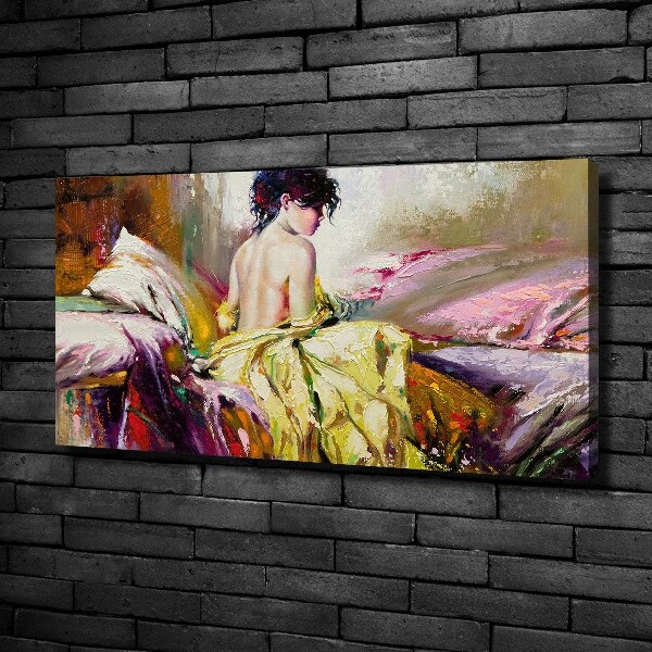 Canvas wall art Half -naked woman