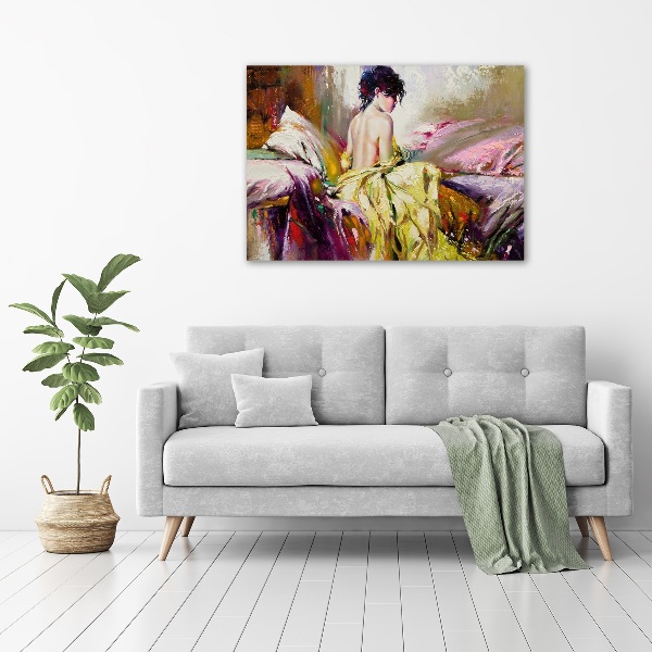 Canvas wall art Half -naked woman