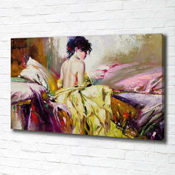 Canvas wall art Half -naked woman