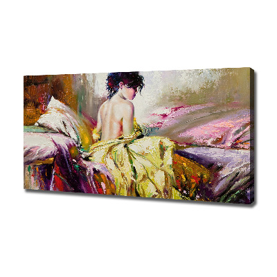 Canvas wall art Half -naked woman